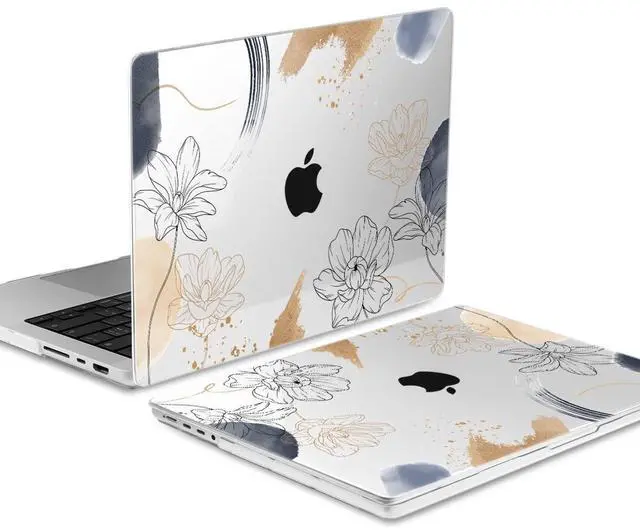 Alt view image 5 of 5 - TWOLSKOO Compatible with MacBook Pro 16 inch Case M4 A3403 A3186 M3 A2991 M2 A2780 M1 A2485 (2024-2021) Pro/Max Chip, Plastic Hard Shell & Keyboard Cover & Trackpad Film, Florals X450