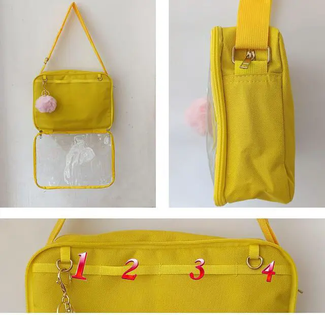 Alt view image 3 of 5 - Tipiho Women Duffle Bag JK Handbag Pvc Canvas Shoulder Bag (white)