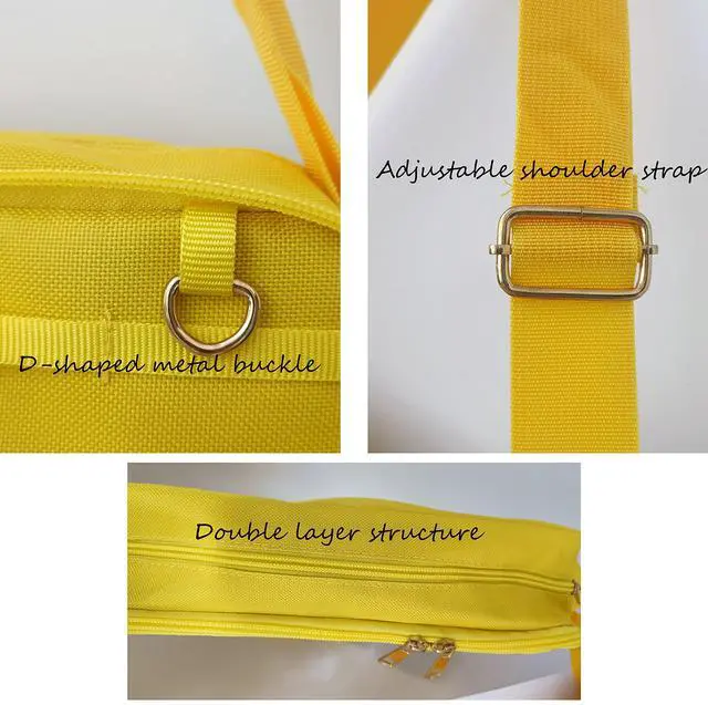 Alt view image 5 of 5 - Tipiho Women Duffle Bag JK Handbag Pvc Canvas Shoulder Bag (white)