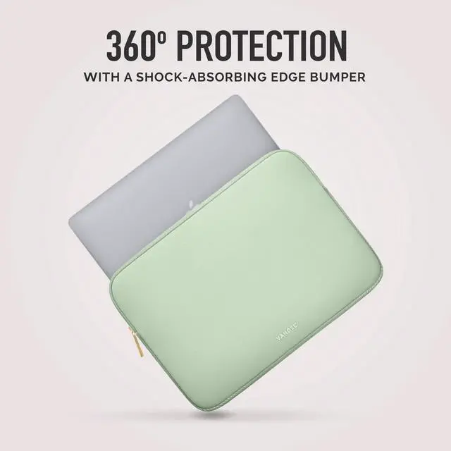 Alt view image 2 of 5 - Vandel MacBook Air 13 inch Laptop Sleeve, Fits 13-13.3 inch Laptops: Neoprene MacBook Air & Pro Case, Chromebook, HP Soft Cover | Thin Computer Carrying Bag, Sage Green Mac (M1 & M2) Pouch