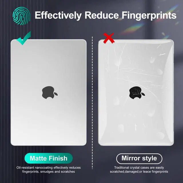 Alt view image 5 of 5 - Tuiklol Case for MacBook Pro 13 inch 2022 2021 2020 Release M2 A2338 M1 A2251 A2289,Bracket Plastic Hard Shell Case with Keyboard Cover for MacBook Rro 13.3'' Touch Bar Cover, Clear