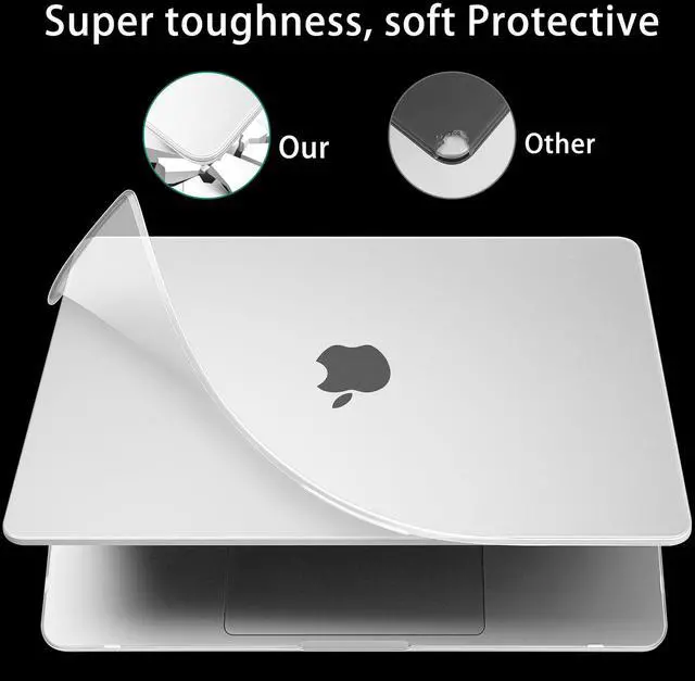 Alt view image 3 of 5 - Tuiklol Case for MacBook Pro 13 inch 2022 2021 2020 Release M2 A2338 M1 A2251 A2289,Bracket Plastic Hard Shell Case with Keyboard Cover for MacBook Rro 13.3'' Touch Bar Cover, Clear