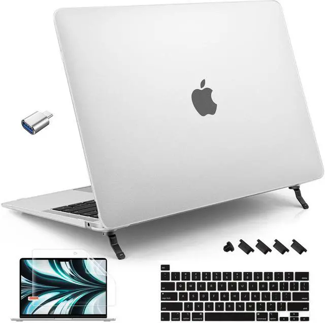 Main image of Tuiklol Case for MacBook Pro 13 inch 2022 2021 2020 Release M2 A2338 M1 A2251 A2289,Bracket Plastic Hard Shell Case with Keyboard Cover for MacBook Rro 13.3'' Touch Bar Cover, Clear