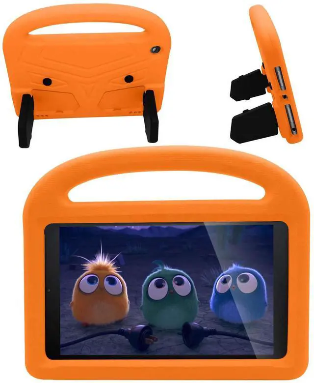 Main image of Kids Case for  Kindle Fire HD 8 Tablet Kids Case 8th/ 7th/ 6th Generation (2018/2017/2016) 8 inch with Handle/Kickstand, UUcovers Stand Lightweight Shockproof EVA Foam Girls Boys Cover, Orange