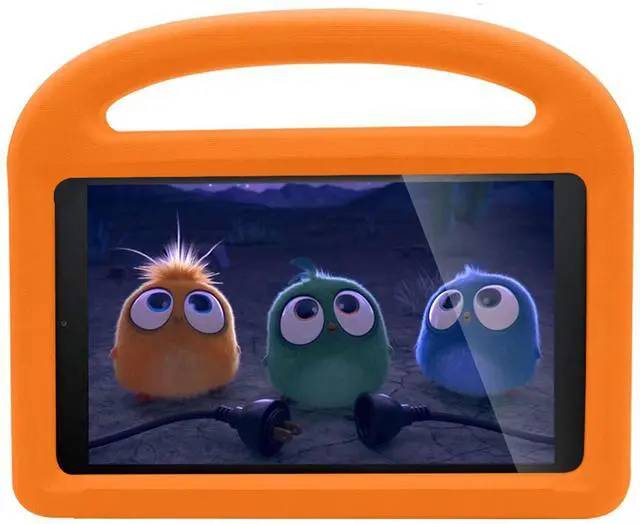 Alt view image 3 of 5 - Kids Case for  Kindle Fire HD 8 Tablet Kids Case 8th/ 7th/ 6th Generation (2018/2017/2016) 8 inch with Handle/Kickstand, UUcovers Stand Lightweight Shockproof EVA Foam Girls Boys Cover, Orange