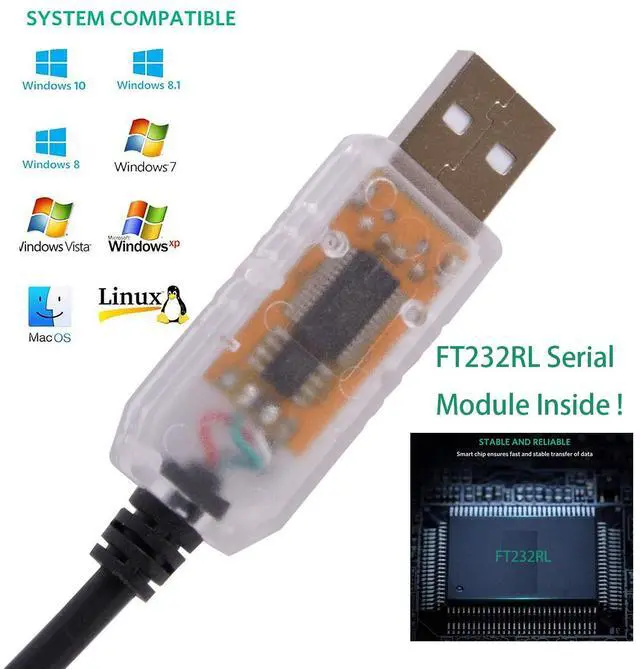 Alt view image 2 of 5 - Suamdoen USB to RJ45 RS485 Serial Programming Cable for Delta IFD6500 Communication RS485 Adapter Converter Cable Support Win10