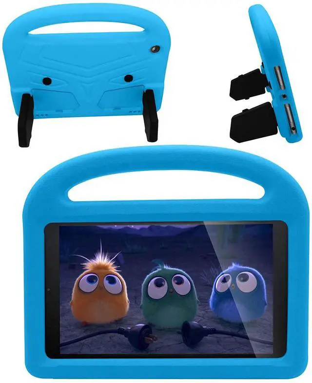 Main image of Kids Case for  Kindle Fire HD 8 Tablet Kids Case 8th/ 7th/ 6th Generation (2018/2017/2016) 8 inch with Handle/Kickstand, UUcovers Stand Lightweight Shockproof EVA Foam Girls Boys Cover, Blue