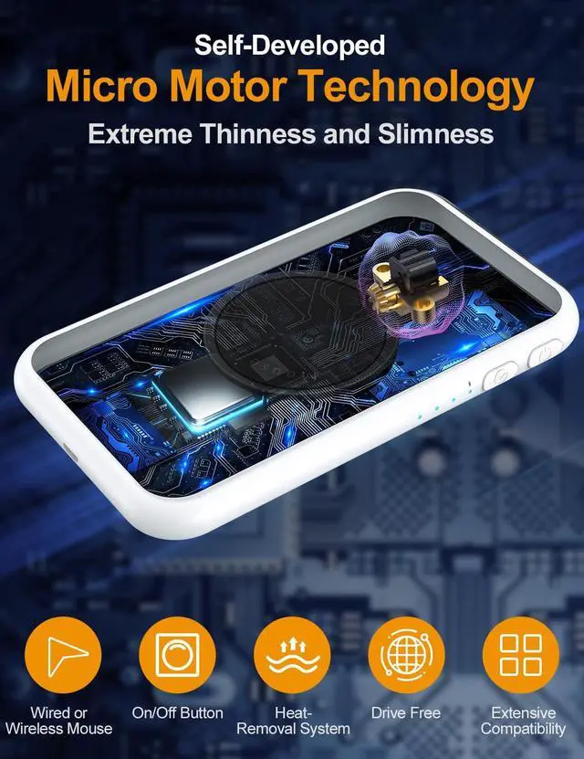 Alt view image 3 of 5 - STARSIKI Ultra-Slim Quiet Mouse Jiggler, White, USB, Compatible with Windows, Mac, iOS, and Android