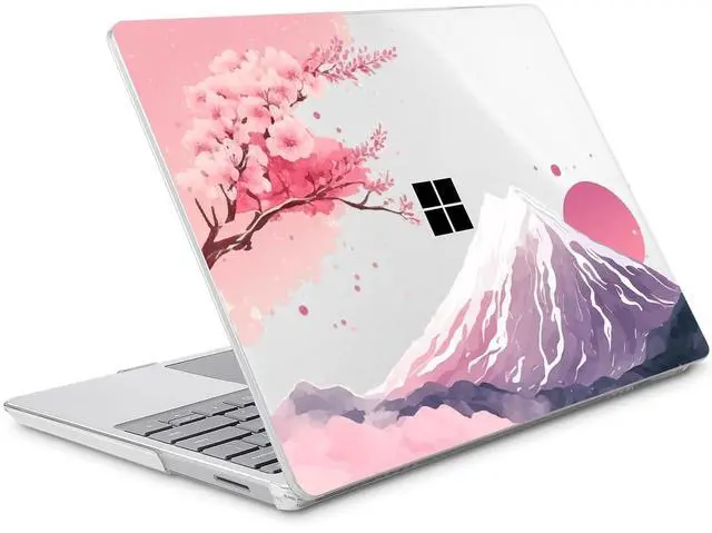 Alt view image 3 of 5 - Tuiklol Case for 12.4 Inch Microsoft Surface Laptop Go 3/2 / 1 2023-2020 Releases, Plastic Hard Shell Case with Screen Protector and Keyborad Cover +Dust Plugs Model 2013/1943,Mountain and Tree