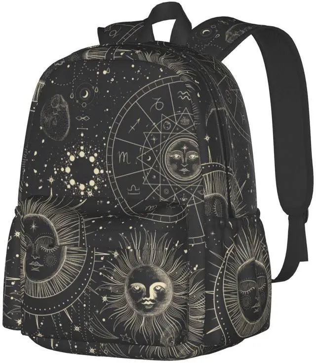 Main image of Sun Moon Backpack Book Bags Lightweight Casual Laptop Backpacks Travel Daypack For Man Woman