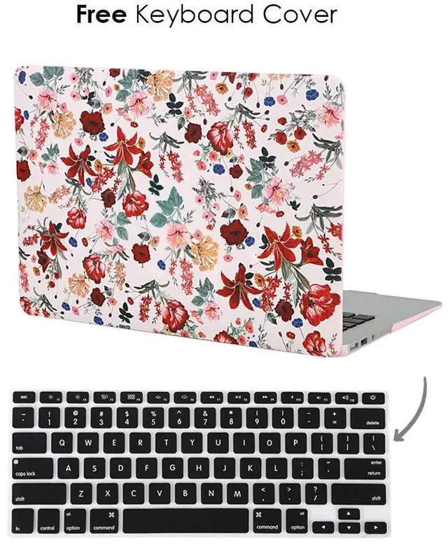 Alt view image 5 of 5 - Velvet Caviar MacBook Air 13 inch Case Floral Garden Flower - Fits Models A1466 & A1369 - Cute Protective Hard Cases with Keyboard Cover - Nude Vintage Flowers