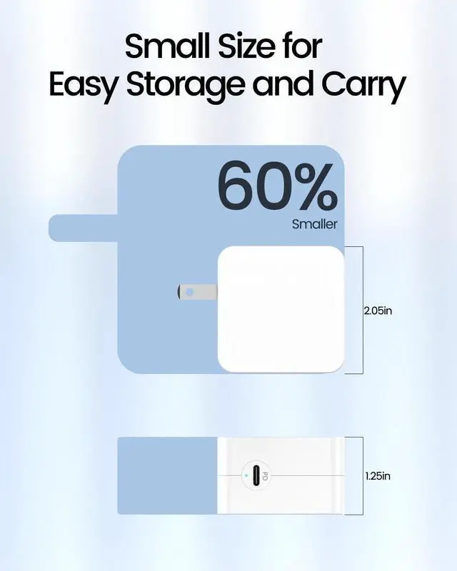 Alt view image 4 of 5 - 65W USB C Charger Fit for Samsung Galaxy Book Laptop (60% Smaller Than Original Size) - Fit for 65W Pro 360 NP950QDB NP930QDB NP935QDC, Galaxy Book Pro NP950XDB NP930XDB