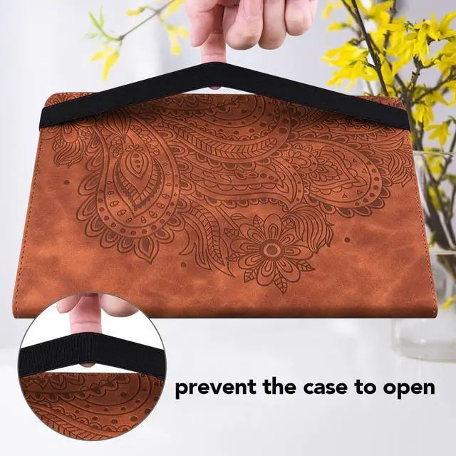 Alt view image 5 of 5 - VODEFOX Case for  Fire HD 8 / Fire HD 8 Plus (12th/10th Generation,2024/2022/2020),Folio Stand PU Leather Wallet Shockproof Cover with Card Slots for Fire HD 8 Tablet 8 Inch - Brown