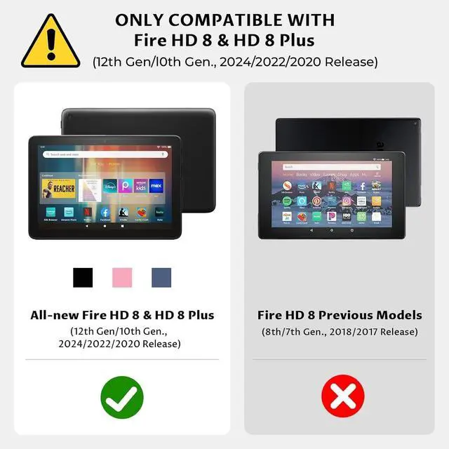 Alt view image 2 of 5 - VODEFOX Case for Amazon Fire HD 8 / Fire HD 8 Plus (12th/10th Generation,2024/2022/2020),Folio Stand PU Leather Wallet Shockproof Cover with Card Slots for Fire HD 8 Tablet 8 Inch - Green