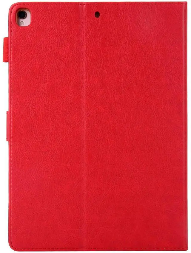 Alt view image 4 of 5 - UUcovers Case for Apple iPad 10.2" 9th/8th/7th Generation (2021/2020/2019) & iPad Air 3 10.5 Inch (3rd Gen) & iPad Pro 10.5 Cover with Hand Strap Stand [Pencil Holder] Pocket [Auto Sleep/Wake], Red