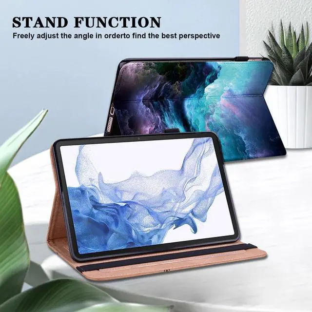 Alt view image 4 of 5 - VODEFOX Case for Kindle Fire HD 8 & 8 Plus Tablet (12th/10th Generation,2024/2022/2020),Folio Slim Fit Stand PU Leather Wallet Shockproof Cover with Card Slots for Fire HD 8 Tablet 8 Inch- Starry Sky