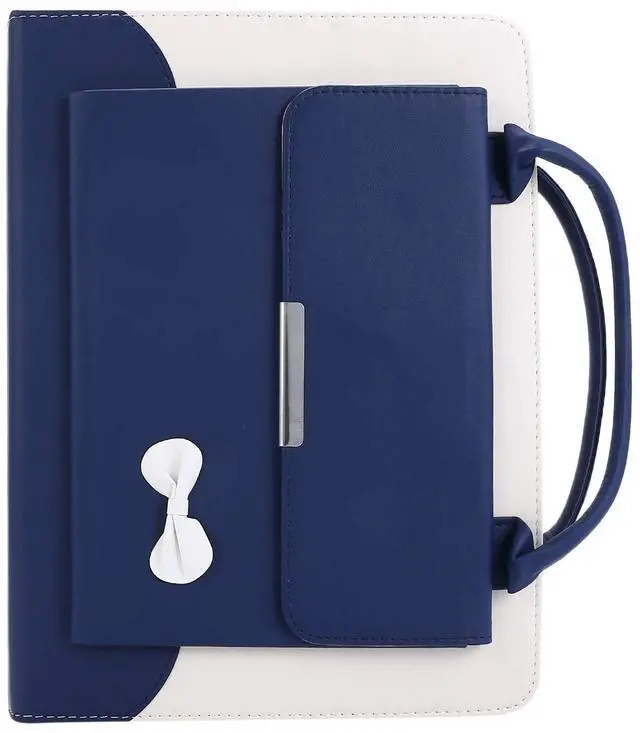 Alt view image 2 of 5 - Handbag Case for iPad Pro 11" (2018-2024) & iPad Air 11 2024 2025/Air 10.9", Techcircle Cute Bowknot Pocket Wallet Folio Stand PU Leather Carrying Case, Auto Sleep/Wake, Blue