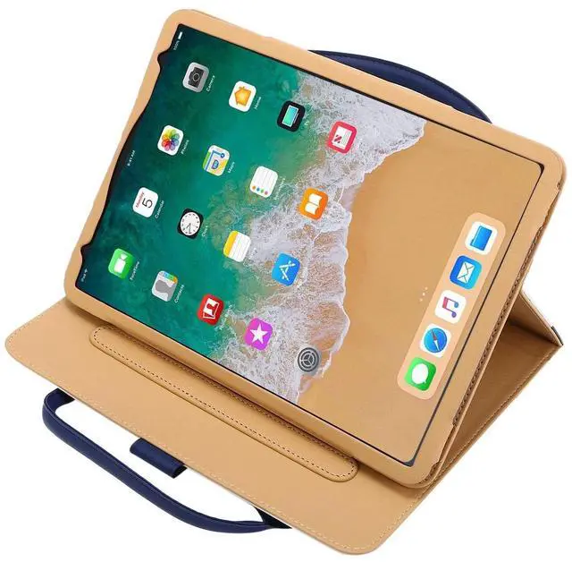 Alt view image 5 of 5 - Handbag Case for iPad Pro 11" (2018-2024) & iPad Air 11 2024 2025/Air 10.9", Techcircle Cute Bowknot Pocket Wallet Folio Stand PU Leather Carrying Case, Auto Sleep/Wake, Blue