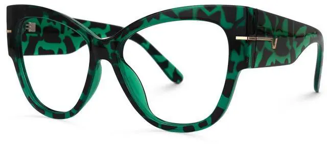 Main image of VOOGLAM Oversize Cateye Blue Light Glasses for Women Anti Eyestrain Dry Eyes Computer Phone TV Eyewear Animal Elektra GJGP000256-07