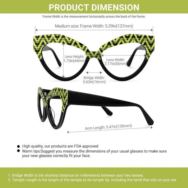 Alt view image 2 of 5 - VOOGLAM Oversize Cat Eye Blue Light Blocking Glasses for Women Anti UV Eyestrain Eyewear Adida GJGA904766-04