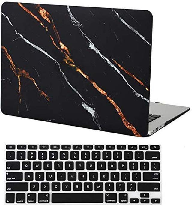 Main image of Velvet Caviar MacBook Air 13 inch Case Marble - Fits Model A2179 - Cute Protective Hard Cases with Keyboard Cover - Black and Gold Marble