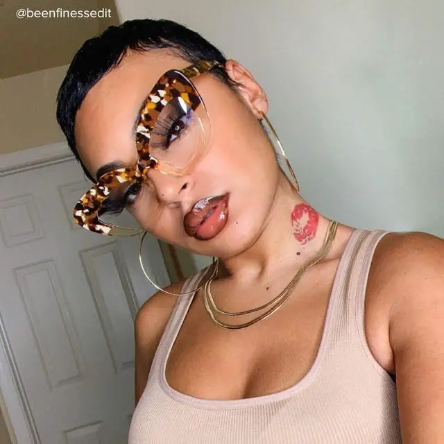 Alt view image 3 of 5 - VOOGLAM Oversize Cateye Blue Light Glasses for Women Anti Eyestrain Dry Eyes Computer Phone TV Eyewear Two-tone Zuzanna GOA391157-03