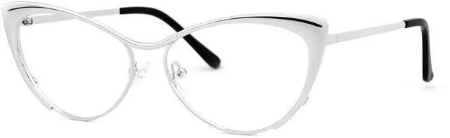 Main image of VOOGLAM Blue Light Glasses for Women Cute Computer Office with Trending Frame Glasses Silver Annabelle VFM0176-01