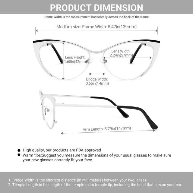 Alt view image 5 of 5 - VOOGLAM Blue Light Glasses for Women Cute Computer Office with Trending Frame Glasses Silver Annabelle VFM0176-01