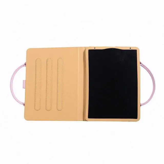 Alt view image 4 of 5 - Handbag Case for iPad A16 11" 11th/10th Generation (2025/2022), Techcircle Cute Bowknot Pocket [Magnetic Closure] Wallet Folio Stand Double Handle PU Leather Carrying Case, Auto Sleep/Wake, Pink