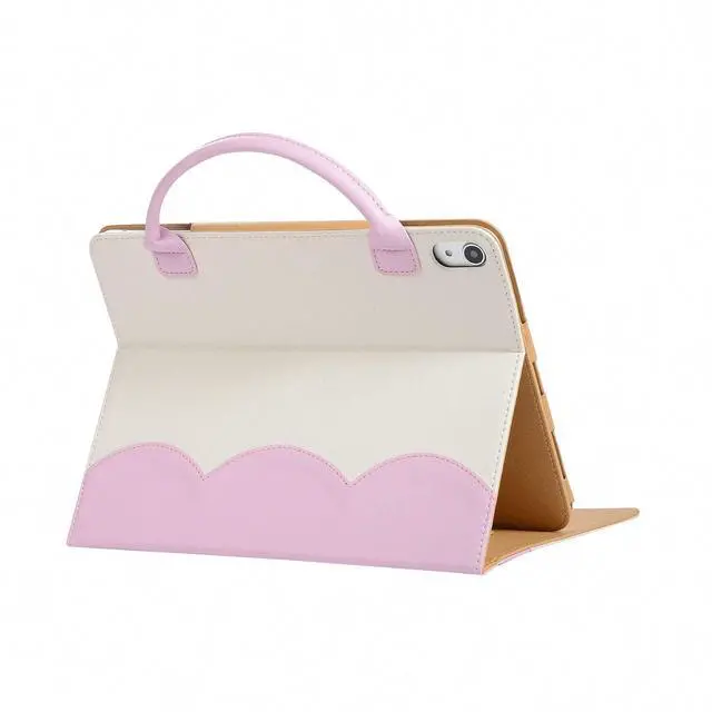 Alt view image 5 of 5 - Handbag Case for iPad A16 11" 11th/10th Generation (2025/2022), Techcircle Cute Bowknot Pocket [Magnetic Closure] Wallet Folio Stand Double Handle PU Leather Carrying Case, Auto Sleep/Wake, Pink