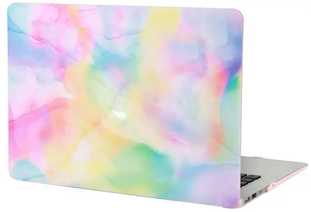 Main image of Velvet Caviar MacBook Air 13 inch Case Pastel Hippie Tie Dye - Fits Models A1466 & A1369 - Cute Protective Hard Cases with Keyboard Cover - Rainbow Watercolor Trippy Colorful