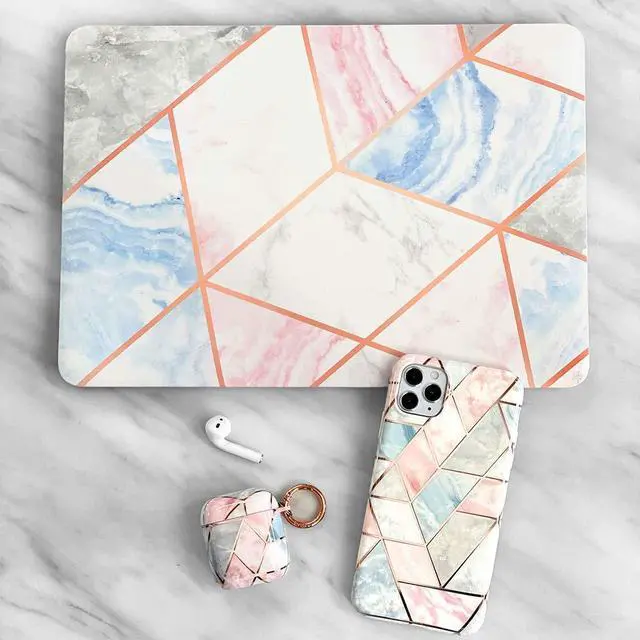 Alt view image 2 of 5 - Velvet Caviar MacBook Pro 13 inch Case Marble - Fits Models A2289, A2251 & A2338 - Cute Protective Hard Cases with Keyboard Cover (Geometric Marble)
