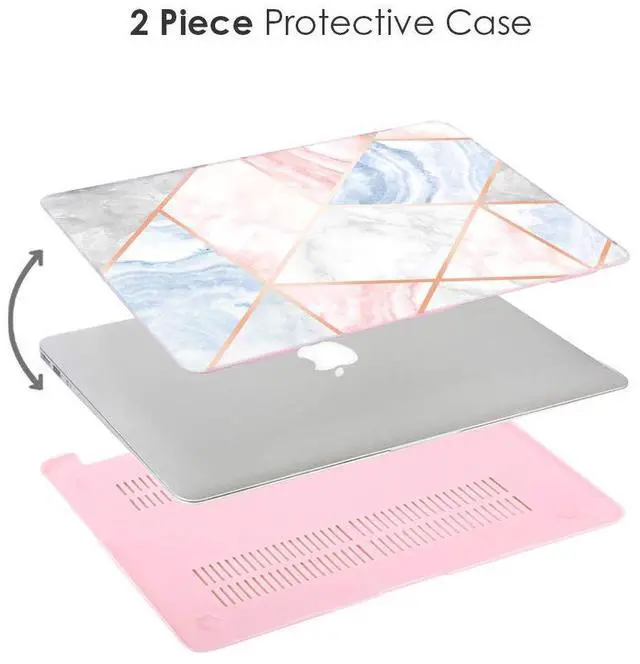 Alt view image 3 of 5 - Velvet Caviar MacBook Pro 13 inch Case Marble - Fits Models A2289, A2251 & A2338 - Cute Protective Hard Cases with Keyboard Cover (Geometric Marble)