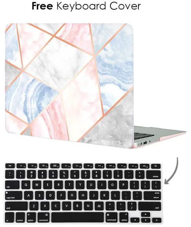 Alt view image 5 of 5 - Velvet Caviar MacBook Pro 13 inch Case Marble - Fits Models A2289, A2251 & A2338 - Cute Protective Hard Cases with Keyboard Cover (Geometric Marble)