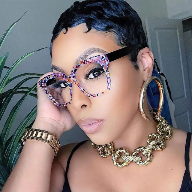 Alt view image 2 of 5 - VOOGLAM Blue Light Glasses for Women Computer Phone TV Anti Eyestrain Dry Eyes Square Pattern Martha GWA012457-05