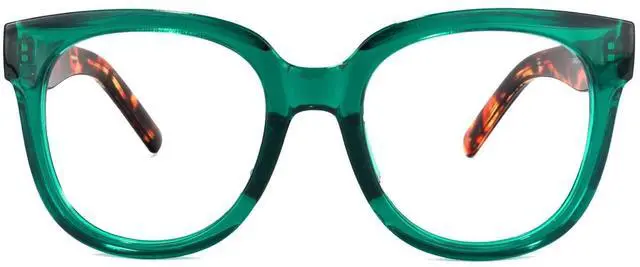 Alt view image 5 of 5 - Vooglam Dark Green Square Eyeglasses Glasses for Women with Clear Lens Vernetta OP049594-01