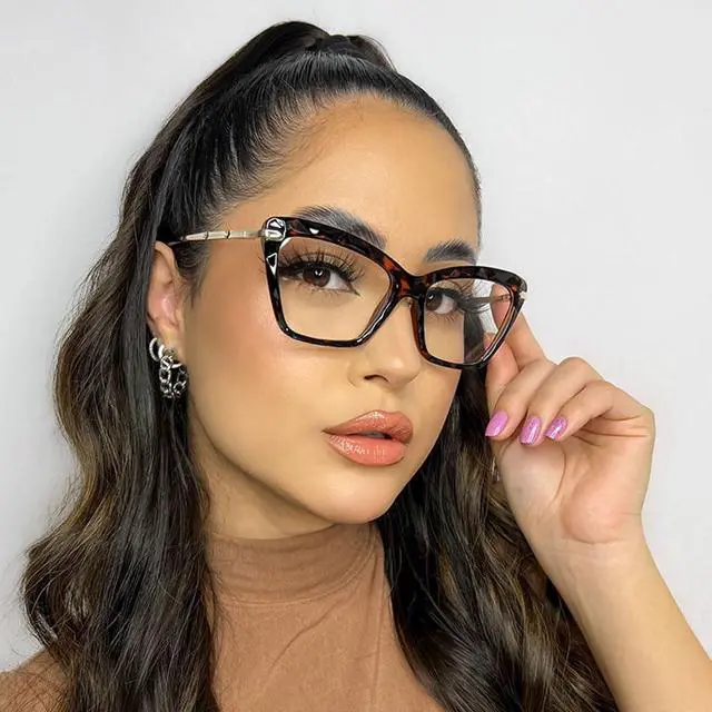 Alt view image 3 of 5 - VOOGLAM Blue Light Glasses for Women Cute Computer Office with Trending Frame Glasses Tortoise Annie VFP0270-06