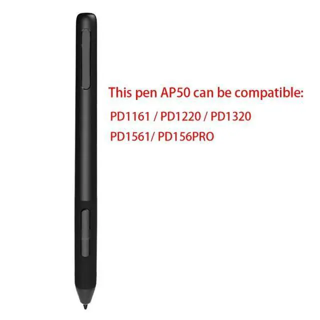 Alt view image 4 of 5 - AP50 Digital Passive Pen with 8192 Levels Pen Pressure Two Express Keys Suitable for Drawing Tablet PD1161/PD1220/PD1320/PD1561/PD156Pro Pen Display