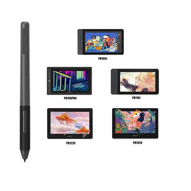 Alt view image 5 of 5 - AP50 Digital Passive Pen with 8192 Levels Pen Pressure Two Express Keys Suitable for Drawing Tablet PD1161/PD1220/PD1320/PD1561/PD156Pro Pen Display