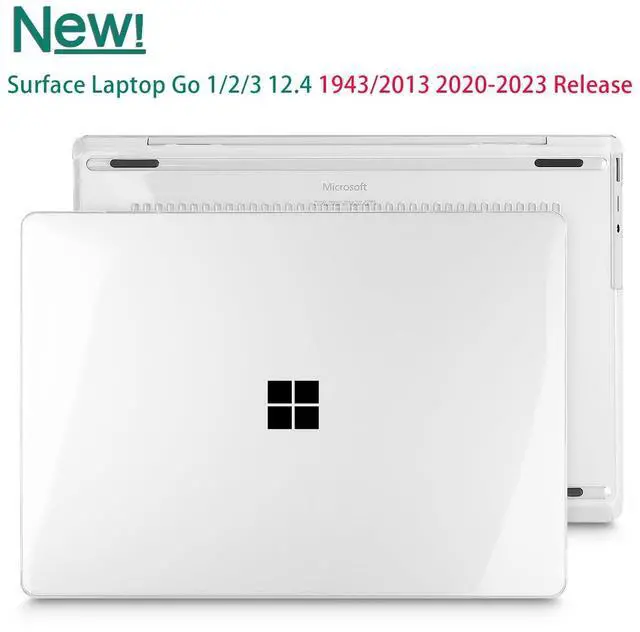 Alt view image 4 of 5 - Tuiklol Case for 12.4 Inch Microsoft Surface Laptop Go 3/2 / 1 2023-2020 Releases, Plastic Hard Shell Case with Screen Protector and Keyborad Cover +Dust Plugs Model 2013/1943,Crystal Clear