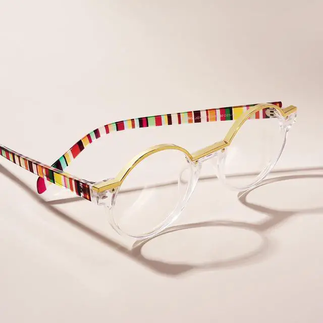 Alt view image 2 of 5 - VOOGLAM Blue Light Glasses for Women Men Computer Phone TV Anti Eyestrain Dry Eyes Round Clear Eyeglasses Latina GJGX062722-04