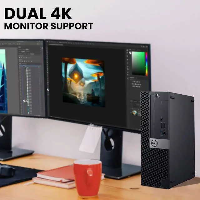 Alt view image 5 of 6 - DELL OptiPlex 5060 Desktop PC, Intel Core i5-8500, 8GB DDR4 RAM, 512GB SSD, Wi-Fi, Wired Keyboard and Mouse, Intel UHD Graphics 630, Windows 11 Pro, Offices and Home, Desktop Computers(Refurbished)