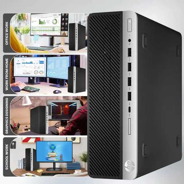 Alt view image 5 of 5 - HP 600 G4 Desktop PC | Intel Core i7-8700 | 16GB DDR4 RAM | 256GB SSD + 1TB HDD | Windows 11 Pro | Built-in Wi-Fi | Wireless Keyboard & Mouse | Intel UHD Graphics 630 | Home and office (Refurbished)