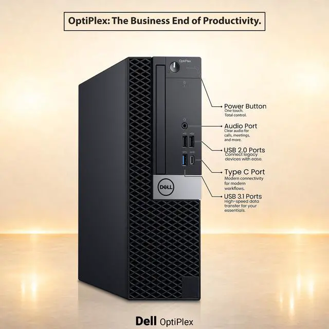 Alt view image 2 of 6 - Dell Gaming Desktop Computer PC, Intel Core i5-9500 3.00GHz, 16GB DDR4 RAM, 1TB SSD, NVIDIA GeForce GTX 1050Ti, 24 Inch LED Monitor, Display Port, HDMI Port, WiFi, RGB Keyboard & Mouse, Windows 11 Pro