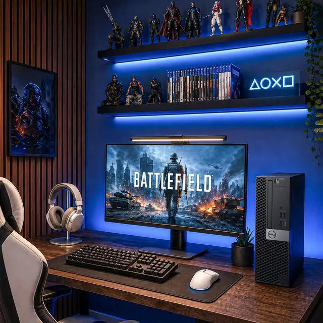 Alt view image 5 of 6 - Dell Gaming Desktop Computer PC, Intel Core i5-9500 3.00GHz, 16GB DDR4 RAM, 1TB SSD, NVIDIA GeForce GTX 1050Ti, 24 Inch LED Monitor, Display Port, HDMI Port, WiFi, RGB Keyboard & Mouse, Windows 11 Pro