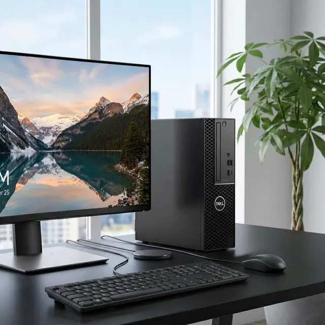 Alt view image 5 of 6 - Dell Precision 3430 Business Desktop Computer PC, Intel Core i7-8700 3.20GHz, 12MB Smart Cache, 16GB DDR4 RAM, 256GB SSD, Display Port, Wireless Keyboard & Mouse, Built-in Wi-Fi, Window 11 Pro