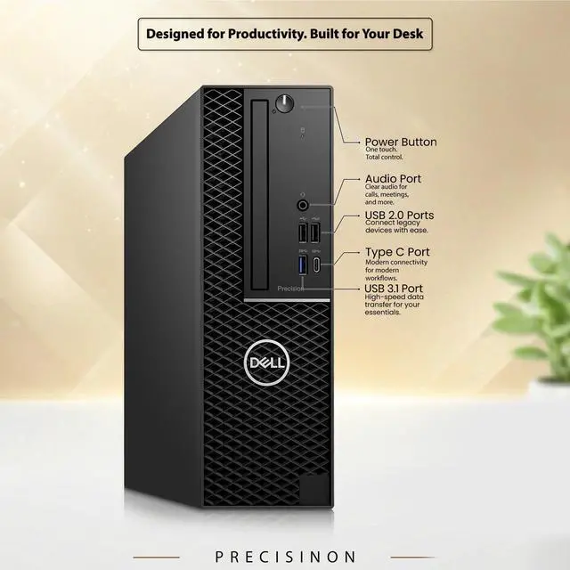 Alt view image 2 of 6 - Dell Precision 3430 Business Desktop Computer PC, Intel Core i7-8700 3.20GHz, 12MB Smart Cache, 16GB DDR4 RAM, 256GB SSD, Display Port, Wireless Keyboard & Mouse, Built-in Wi-Fi, Window 11 Pro