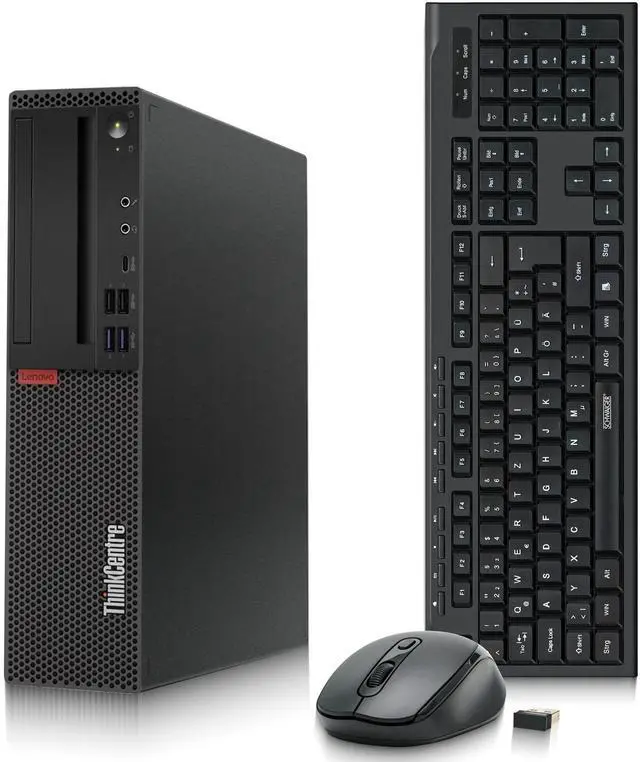 Main image of Lenovo ThinkCentre M920s Desktop Business PC Computer, Intel Core i5-8500, 8GB RAM, 128GB SSD, 500GB HDD, Intel UHD Graphics 630, Display Port, Wireless Keyboard and Mouse, Built-in Wi-Fi, Windows 11