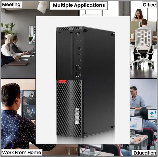 Alt view image 4 of 4 - Lenovo ThinkCentre M920s Desktop Business PC Computer, Intel Core i5-8500, 8GB RAM, 256GB SSD, Intel UHD Graphics 630, Display Port, Wireless Keyboard and Mouse, Built-in Wi-Fi, Windows 11 Pro