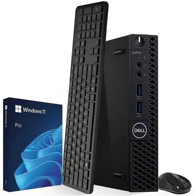 Main image of Dell 3060 Mini Desktop PC, Intel Core i3-8100T, 16GB DDR4 RAM, 128GB SSD, Wi-Fi, Wireless Keyboard and Mouse, Intel UHD Graphics 630, Windows 11 Pro, Offices and Homes, Tiny PC(Renewed)